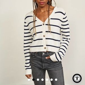 NWT La Ligne striped cashmere cardigan